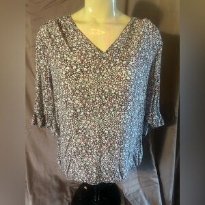 RACHEL Rachel Roy Multicolor Floral Blouse